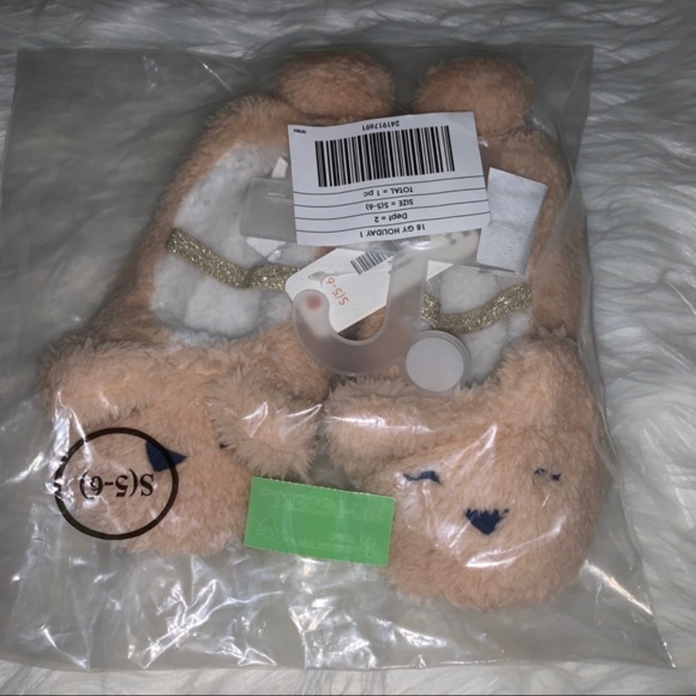 Gymboree dog/bear slippers